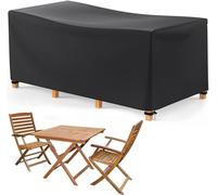 BBOVOBB Housse Salon de Jardin Imperméable 220x100x100cm Bâche de Meubles d'extérieur 420D Oxford Tissu Rectangulaire Couverture de Protection pour Mobilier avec Corde et Boucle Verrouillage