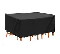 BBOVOBB Housse Table Jardin,100x100x100 Housse Salon de Jardin, Imperméable et au Vent Anti-UV 420D Tissu Oxford Bache Table Exterieur mobilier Jardin avec Corde et Boucle Verrouillage