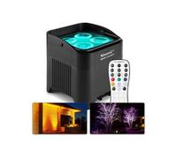 Beamz BBP54 - Projecteur PAR Uplight sur Batterie IP65 RGBAW-UV WDMX - 48 Watts, 15 Heures d'Autonomie,Télecommande, Idéal pour Éclairage de Salle, Mariage, Jardin, Architecture