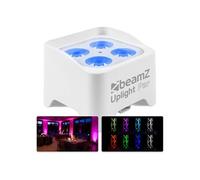 BeamZ BBP90W Projecteur d’Ambiance Batterie 4x4W RGB-UV Blanc