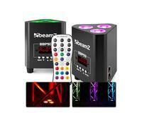 BeamZ BBP93 - Lot de 2 Projecteurs Uplight PAR sur Batterie RGBW DMX - 30 Watts, 7 Heures d'Autonomie, Télecommande, Idéal pour Éclairage de Salle, Mariage, Jardin, Architecture, Hôtel, Restaurant