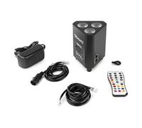 BeamZ BBP93 - Lot de 2 Projecteurs Uplight PAR sur Batterie RGBW DMX - 30 Watts, 7 Heures d'Autonomie, Télecommande, Idéal pour Éclairage de Salle, Mariage, Jardin, Architecture, Hôtel, Restaurant