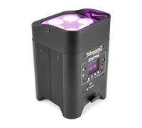 BeamZ BBP96 - Lot de 2 Projecteurs PAR LED sur Batterie RGBAW-UV DMX - 72 Watts, 16 Heures d'Autonomie, Télecommande, Idéal pour Éclairage de Salle, Mariage, Jardin, Architecture, Hôtel, Restaurant