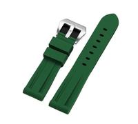 BBPLWEEA YingYou Bracelet de montre 20/22 mm compatible avec les bracelets de montre PAM 24/26 mm, bracelet en silicone à dégagement rapide(Green,20mm)