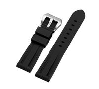 BBPLWEEA YingYou Bracelet de montre 20/22 mm compatible avec les bracelets de montre PAM 24/26 mm, bracelet en silicone à dégagement rapide(Black,22mm)