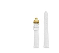 BBPLWEEA YingYou Bracelet de Montre en Cuir de Vache for Femme, Compatible avec Tissot DW, 12 mm, 14 mm, 15 mm, 16 mm, 17 mm, 18 mm, 20 mm, Blanc, métal doré Rose(8801matte-golden A,14mm)