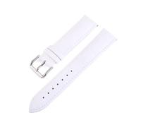 BBPLWEEA YingYou Bracelet De Montre En Cuir Véritable À Grain De Crocodile 10 Mm 12 Mm 13 Mm 14 Mm 15 Mm 16 Mm 17 Mm 18 Mm 19 Mm 20 Mm 22 Mm 24 Mm(WHITE,18mm)