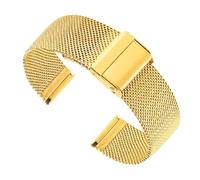BBPLWEEA YingYou Bracelet De Montre En Maille Milanaise Acier Inoxydable 0,6 Mm, 20-22(Gold,19mm)