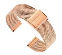 BBPLWEEA YingYou Bracelet De Montre En Maille Milanaise Acier Inoxydable 0,6 Mm, 20-22(Rose Gold,22mm)