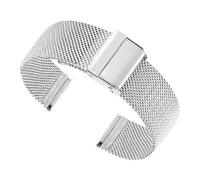 BBPLWEEA YingYou Bracelet De Montre En Maille Milanaise Acier Inoxydable 0,6 Mm, 20-22(Silver,12mm)
