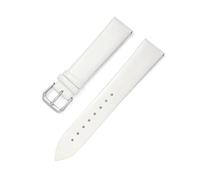 BBPLWEEA YingYou Bracelet De Montre Fin En Cuir Véritable 8 Mm 10 12 13 14 15 16 17 18 19 20 Mm 21 22 Mm Bracelet De Montre Lisse Avec Boucle En Acier Inoxydable(WHITE,19mm)