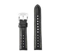 BBPLWEEA YingYou Bracelet En Cuir Véritable 18 Mm 19 Mm 20 Mm 21 Mm 22 Mm 24 Mm Bracelet En Cuir De Vachette Accessoires À Dégagement Rapide(Black,22mm)