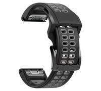 BBPLWEEA YingYou Compatible avec Garmin Instinct 2 / Instinct Tactical Solar Strap Bracelet de Montre à dégagement Rapide Bracelet de Montre 22 mm Bracelet en Silicone Double Couleur(Black Gray)
