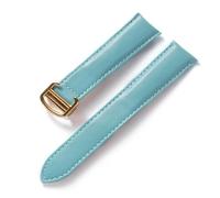 BBPLWEEA YingYou Compatible Avec Le Bracelet Cartier Tank SOLO London 14 Mm 16 Mm 18 Mm 20 Mm For Hommes Et Femmes, Accessoires En Cuir Violet Marron(Light blue gold,14mm)