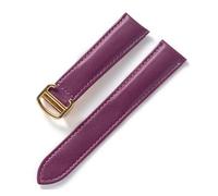 BBPLWEEA YingYou Compatible Avec Le Bracelet Cartier Tank SOLO London 14 Mm 16 Mm 18 Mm 20 Mm For Hommes Et Femmes, Accessoires En Cuir Violet Marron(Purple Gold Buckle,13mm)