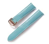 BBPLWEEA YingYou Compatible Avec Le Bracelet Cartier Tank SOLO London 14 Mm 16 Mm 18 Mm 20 Mm For Hommes Et Femmes, Accessoires En Cuir Violet Marron(Light blue rose,17mm)