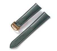 BBPLWEEA YingYou Compatible Avec Le Bracelet Cartier Tank SOLO London 14 Mm 16 Mm 18 Mm 20 Mm For Hommes Et Femmes, Accessoires En Cuir Violet Marron(Dark green gold,13mm)