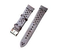 BBPLWEEA YingYou Nouveau design Huile Cire Cuir Watch Bande de montre 8mm 20mm 22mm 24mm Vintage Vintage Sangle de montre Porous Handmade Accessoires(Dark brown black,24mm)