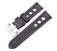 BBPLWEEA YingYou Sangle de montre de vachette 4 couleur Vintage en cuir véritable 20mm 22mm de 24mm de 24mm Femmes hommes Mode Montre Montre Ceinture à bande avec boucle à broches(Black,20mm or S2)