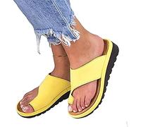 BBPM Sandales De Correction des Pieds Correcteur D'oignons pour Gros Orteils Sandales Orthopédiques avec Soutien Redresser Les Chaussures pour Hallux Valgus Métatarsalgie,Jaune,EU35/US4.5