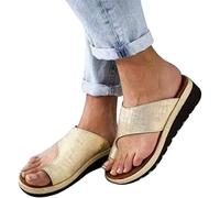 BBPM Sandales De Correction des Pieds Correcteur D'oignons pour Gros Orteils Sandales Orthopédiques avec Soutien Redresser Les Chaussures pour Hallux Valgus Métatarsalgie,d'or,EU35/US4.5