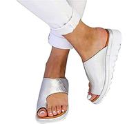 BBPM Sandales De Correction des Pieds Correcteur D'oignons pour Gros Orteils Sandales Orthopédiques avec Soutien Redresser Les Chaussures pour Hallux Valgus Métatarsalgie,Blanc,EU37/US6