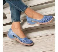 BBPM Sandales Femme Été Chaussures Pieds Sensibles Chaussures Pieds Larges Chaussure Femme Confortable Sandales à Bout Ouvert Sandale Randonnee Chaussures De Loisirs,Bleu,EU37/US6