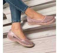 BBPM Sandales Femme Été Chaussures Pieds Sensibles Chaussures Pieds Larges Chaussure Femme Confortable Sandales à Bout Ouvert Sandale Randonnee Chaussures De Loisirs,Rose,EU38/US7