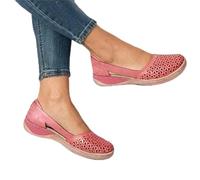 BBPM Sandales Femme Été Chaussures Pieds Sensibles Chaussures Pieds Larges Chaussure Femme Confortable Sandales à Bout Ouvert Sandale Randonnee Chaussures De Loisirs,Rouge,EU36/US5