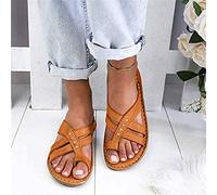 BBPM Sandales OrthopéDiques Hallux Valgus Sandales De Sport Et D'ExtéRie Claquette Femme éTé Chaussure Femme Confortable Chaussures De Loisirs LéGèRes Chaussure Orthopedique,Marron,EU37/US6