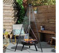 BBQ Barbecue Brasero Suspendu HK-888 avec Trépied et Grille
