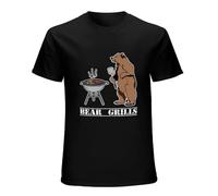 BBQ Bear Grills Survivor Grylls Barbecue Cooking Funny Mens T Shirt Tee Gift New Size L