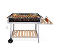 BBQ Collection Barbecue à Charbon de Bois Grande Taille Grille avec Roues - 2 Gr