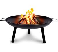 BBQ Collection Bol de feu Ø60 cm Corbeille à feu avec poignées - Bol de feu pour le jardin - Four de terrasse pour le bois de chauffage - Convient pour les feux de camp - Cheminée de jardin - Acier au