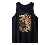 BBQ Crew Squelette Cochon Grilling Beer Sombrero Lunettes de Soleil 3 Débardeur