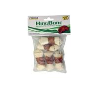 BBQ Crosses - Os à la Viande de Canard, récompense à mâcher pour Chiens en Peau de Vache Naturelle, bâton Dentaire pour Le Nettoyage des Dents, 6 cm - 5 pcs