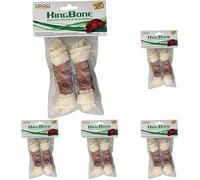 BBQ Crosses - Os avec Viande de Canard, récompense à mâcher pour Chiens en Peau de Vache Naturelle, bâton Dentaire pour Le Nettoyage des Dents, 11 cm - 2 pcs (Lot de 5)