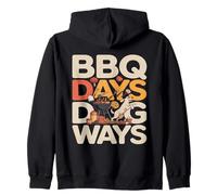 BBQ Days Dog Ways Barbecue Amusant pour Les Amoureux des Chiens Sweat à Capuche