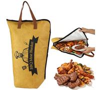 BBQ Fleischabdeckung, große isolierte Tasche 25,9 x 13,0 x 37,8 cm, verstärktes Papier-ähnliches Material, tragbares Küchenzubehör, für Grillpartys, Catering, Camping, Geschenkidee für Männer