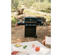 CREATE Barbecue à gaz BBQ GAS BURNER PRO avec brûleur latéral et table d'appoint noir G