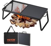 BBQ Gills Barbecue au charbon de bois Barbecue de table pliable 570 x 285 x 230 mm, 6 kg de charge Barbecue de voyage portable Barbecue de camping en plein air 300 ℃, grille + plaque de cuisson pour l