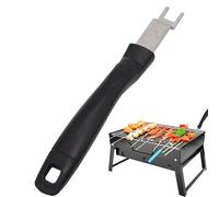 BBQ Grate Lifter Barbecue en acier inoxydable de qualité supérieure, étagère à charbon de bois universelle, outil de levage pour camping, terrasse, cuisine en extérieur | Accessoires de barbecue haute