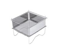 BBQ Grill Outdoor Folding Stainless Steel BBQ Grill Portable Camping Stove Wood Burning Rack Campfire Stand for Outdoor Cooking Picnic