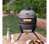 CREATE Barbecue fumoir en céramique BBQ Kamado – Polyvalent, économie de charbon – Noir