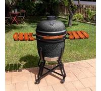 BBQ KAMADO - Barbecue fumoir en céramique - Noir Noir G