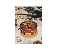 BBQ KAMADO HIBACHI - Barbecue Avec Grill Et Plancha Rouge