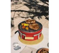 BBQ KAMADO HIBACHI - Barbecue avec grill et plancha - Rouge