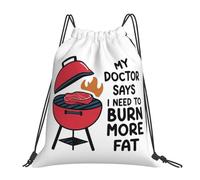 BBQ Mes médecins disent que je dois brûler plus de graisse Sacs à dos Mode Portable Sacs à cordon Sac de sport Sacs à livres pour les étudiants en voyage