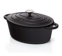 BBQ-Nerd© Cocotte ronde avec couvercle 6,3 l en fonte avec revêtement émaillé | Marmite en fonte Idéal pour la cuisson lente | Cocotte économe en énergie et conservation de la chaleur