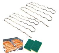 Bbq Sausage Roller Rack, Rollable Bbq Grill, Stainless Steel Sausage Griller With 360° Rolling Design, for Camping Outdoor Family Cookouts (2PC)